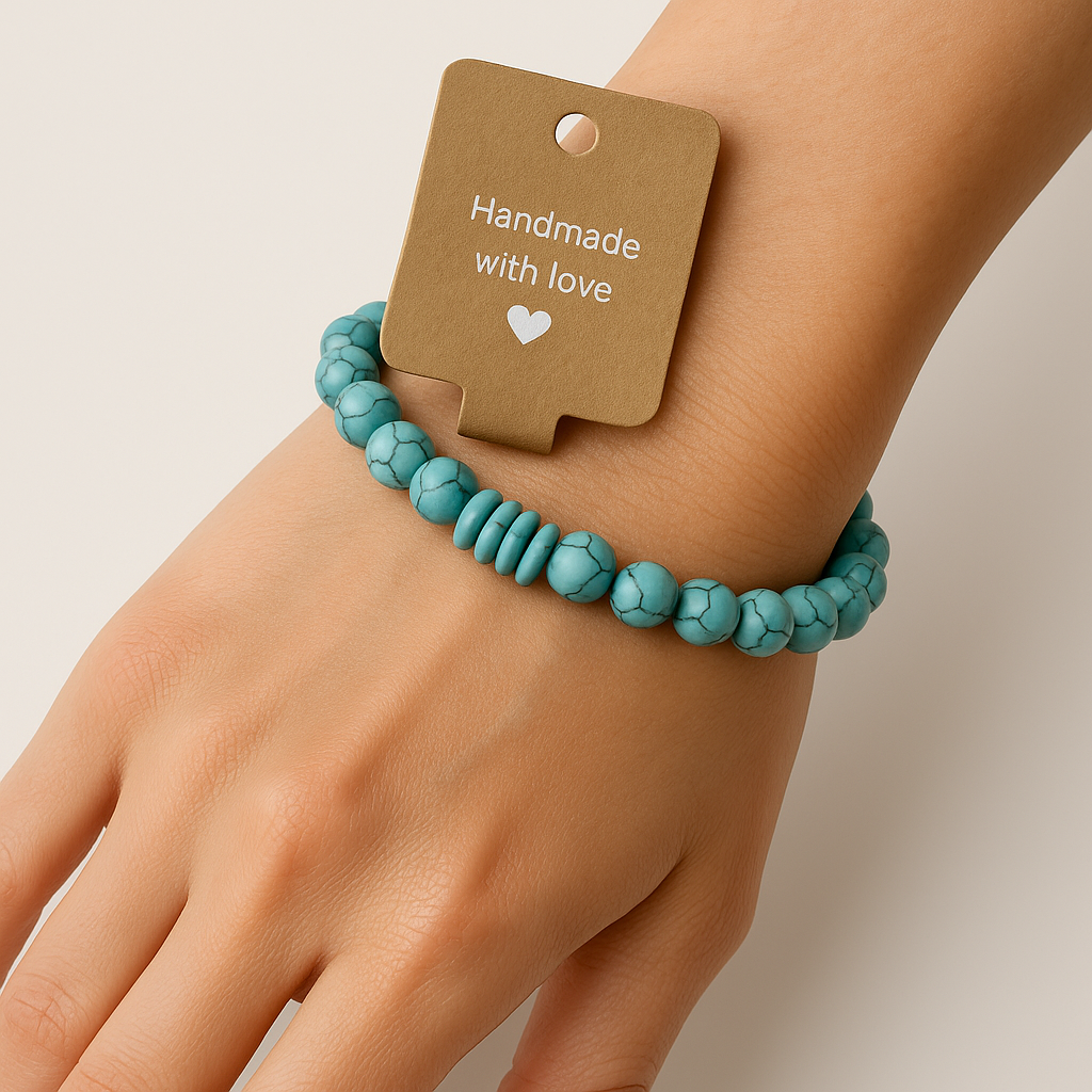 turquoise bracelet, protection, calm, peace, handmade, free shipping, gift idea, positive vibes, lucky8