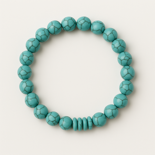 turquoise bracelet, protection, calm, peace, handmade, free shipping, gift idea, positive vibes, lucky8